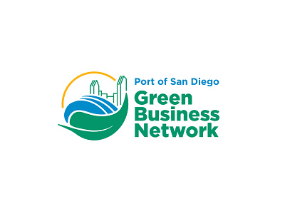 Green Business Network design icon logo