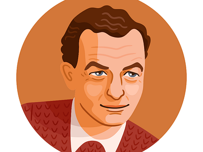 Benjamin Britten gay history illustration portrait queer vector