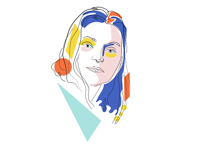 Self Portrait art digital digital drawing digital illustration face graphic art illustration illustrator jefferson jen jefferson jjeffersonian mid century modern mid mod mood portrait portrait art self self care self identity self portrait