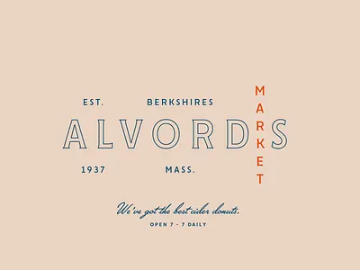 BSDS Thunderdome: Alvord's Market bsds cider donuts logo new england thunderdome type typography vintage