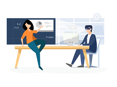 education art banner cooperation design echnology education educational illustration illustration science