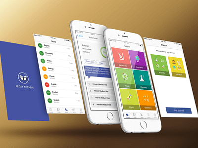 Exam app android aplication app branding design graphic icon ios logo mockup ui ux