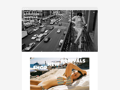 Lucky Strike accessories design digital design ecommerce ecommerce design fashion layout lucky strike nyc typography ui user interface vector web design website design