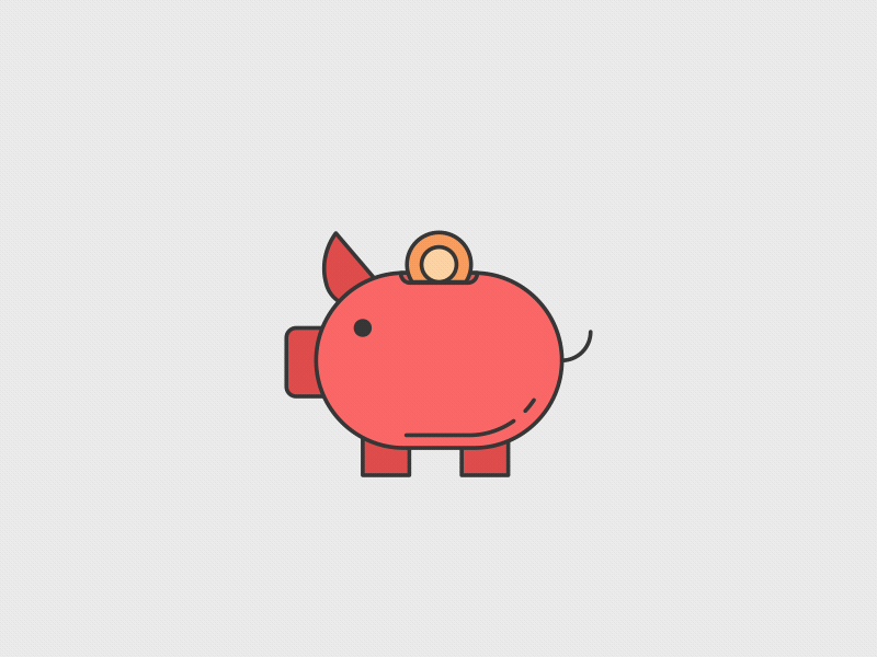 Piggy bank Icon Animation animation gif icon icon animation motion design motion graphic motion graphics piggy bank