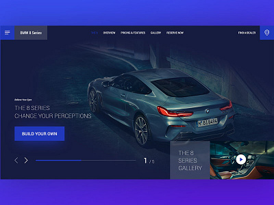 BMW Landing Page bmw car car landing coloful daily dailyui dark dark template dribbble invite hero heroshot intro invite landing player ui ux web