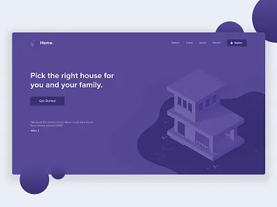 Dribbble clean exploration house house illustration isometric landing page rental ui ui ux web design website