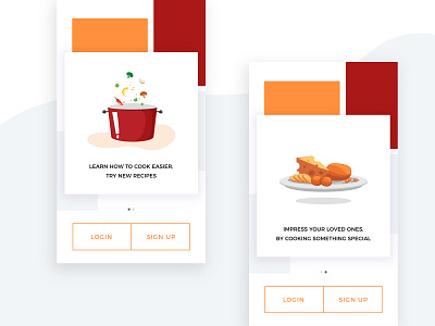 Chef App - Learn Cooking Easier chefapp chennai chennai designer cook designer illustration recipes screens ui visual designer walkthrough