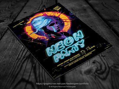 Neon Party city clean flyer club colors creative dark darkness design exotic fas designer fasdesigner flash glow glow sticks glowsticks indoor industry lights lounge mix