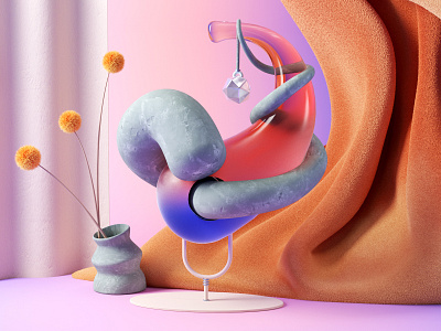 Odd Shapes 01 3d abstract c4d illustration shapes still life ui