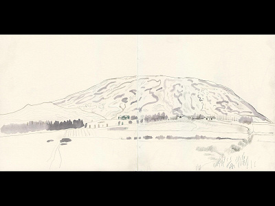 Iceland iceland illustration ink mountain pencil sketchbook volcano
