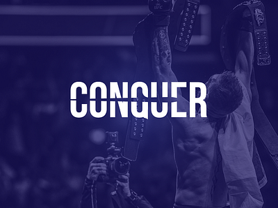 Conquer design logo logodesign lucasagency sport typography