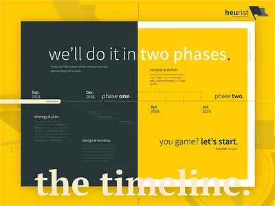 Project Proposal - Timeline agency branding agency flat heurist heurist the brand developers illustration minimal project proposal timeline