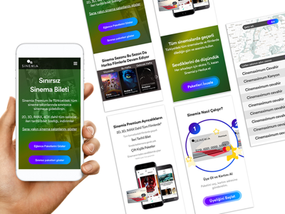 Sinemia Website Mobile View ui ux