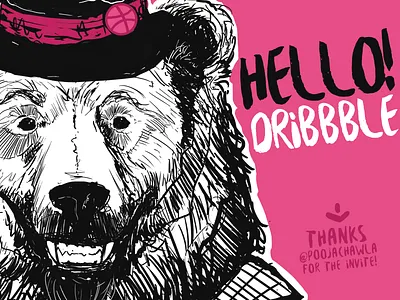 Hello Dribbble characterdesign draw hellodribbble illustration