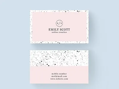 Dots, Creative business cards babypink business businesscards card template cards design elegant icon illustration indesign logo minimal pink template