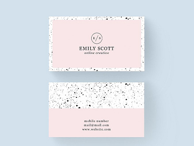 Dots, Creative business cards babypink business businesscards card template cards design elegant icon illustration indesign logo minimal pink template