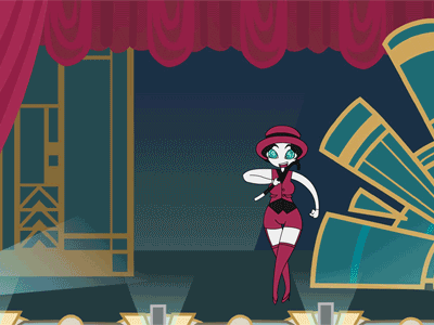 Jazz Dance animated gif animation animator art deco australia cane dance dixie gif hat jazz melbourne