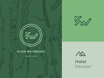 Hotel Logo – Franconian Style boardinghouse deutsche franconia german germany green guesthouse hotel klein waldbaude logo logo design logotype national pension warmensteinach