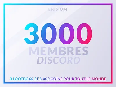 3k Discord members 3k artwork color colorful discord erisium follower game gradient member members visual