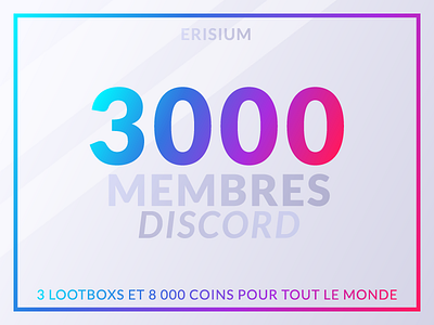 3k Discord members 3k artwork color colorful discord erisium follower game gradient member members visual