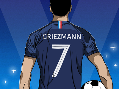 Griezmann drawing football griezmann illustration illustrator sketch vector worldcup