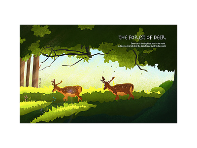 The forest of deer deer forest illustration