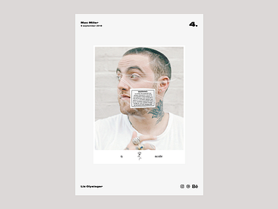 Poster day 4 - Mac Miller mac miller musician photoshop poster poster series typography