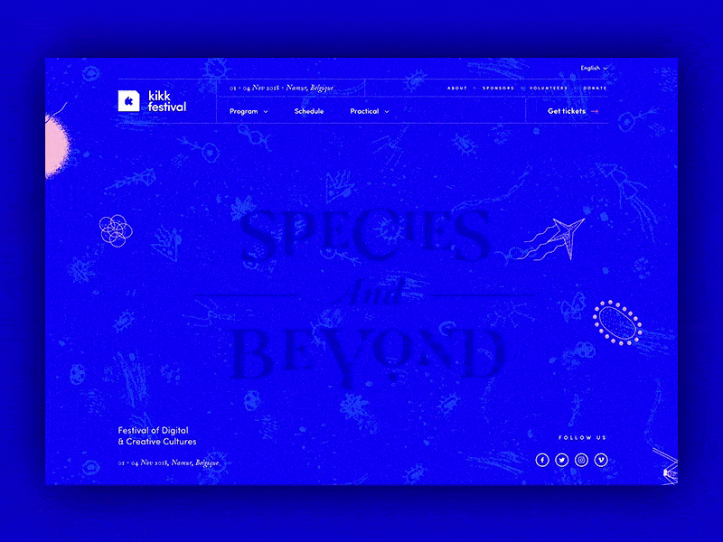 KIKK Festival 2018 - Motion animation blue design dogstudio festival illustration kikk motion ui webdesign website