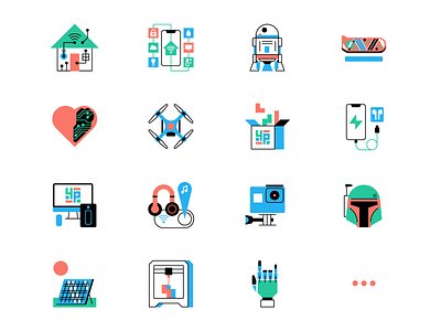 4P Categories 3dprinter 4prototypes bobba drone gopro hitech hoverboard icons r2d2 smarthome solar