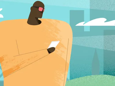 Cityman design flat illustration vector web