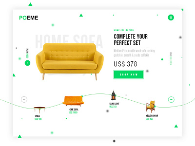 Poeme Home Page Banner app beautiful colors design ui ux