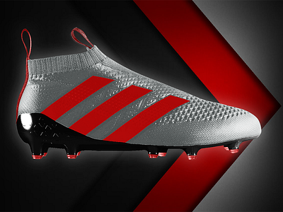 Adidas Ace 16+ Silver/Red/Black adidas adidas ace adidas ace 16 adidas mockup boot design football football boot mockup football boots shoe design