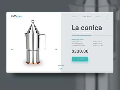Caffeines / e-commerce concept design e commerce productpage ui web webdesign website