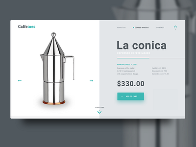 Caffeines / e-commerce concept design e commerce productpage ui web webdesign website