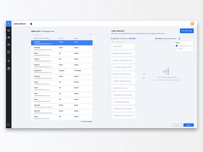 User Management Tool design information table tool ui ux web