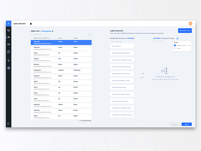 User Management Tool design information table tool ui ux web