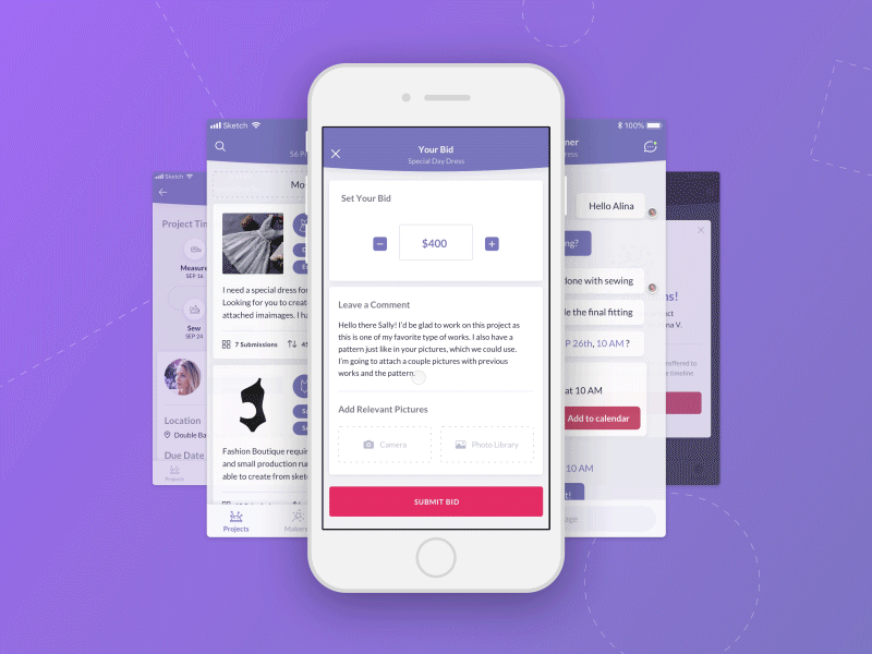 Meyd It UI app design ui ux