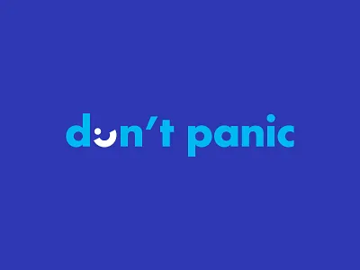 Don't panic logo loan logo smile wink