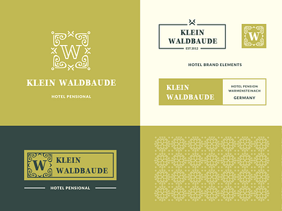 German Hotel Logo – Viennese Style boardinghouse branding deutsche german germany guesthouse hotel klein waldbaude logo national pension vienna warmensteinach