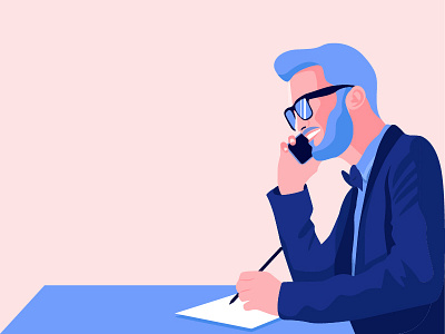 .Call business call center callcenter chat conversation illustration man mobile people phone speak