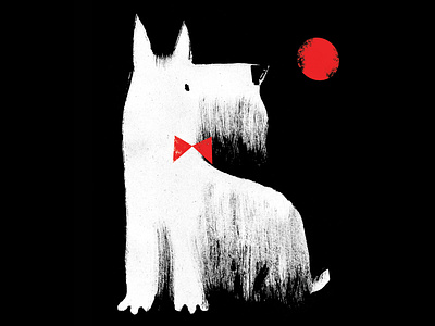 Scottie animal brush design digital dog doggy dry illustration ink joyful mixed media pet photoshop play positive scottie scottish terrier