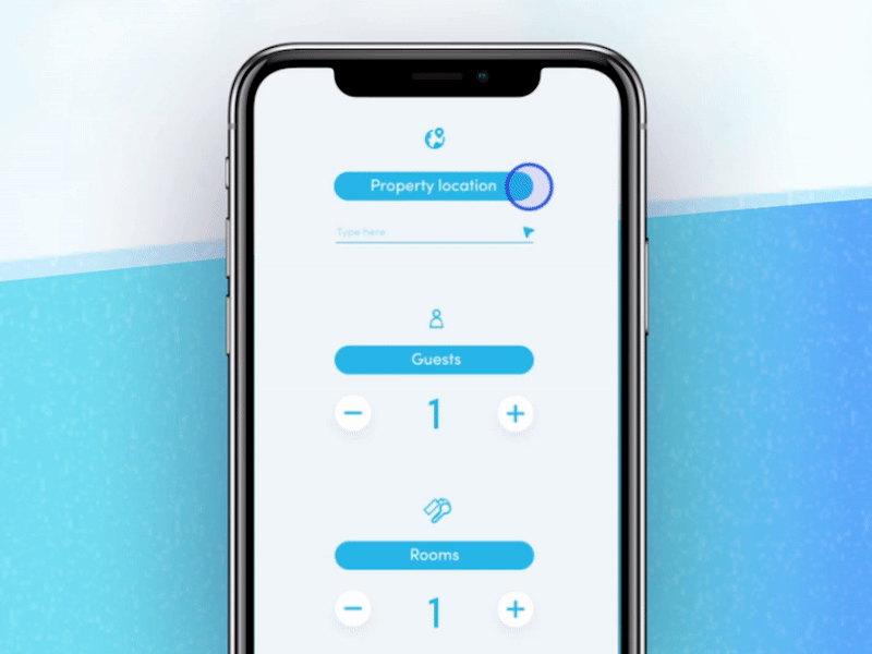 Rental properties - Interaction Design animation app clean concept design flat mobile mockup motion ui ux