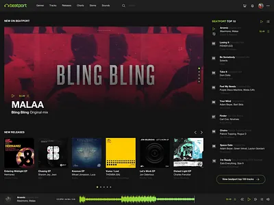 Beatport Redesign Concept app concept design flat minimal typography ui ux web website