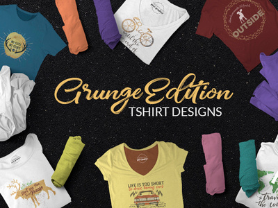 Free 20 Grunge Edition T-shirt Designs design design resources freebie graphic elements illustration t shirt designs