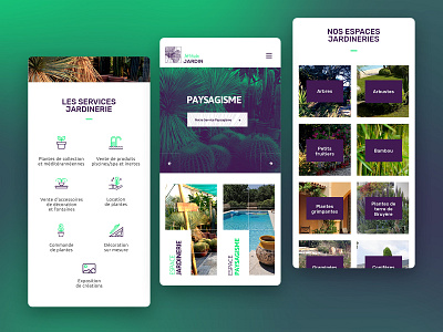 Attitude Jardin - Web design center garden graphicdesign green mobile responsive design web