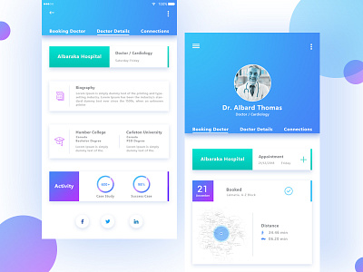 Doctor App design ui uiux user experience design user interface design ux