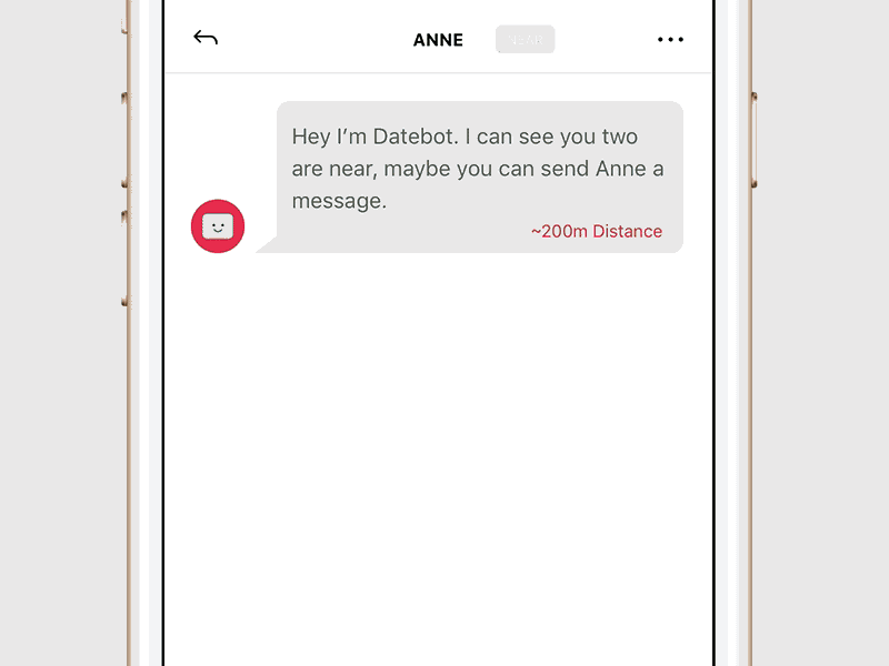 Dating chatbot & augmented reality ai animation animation design ar augmentedreality bot chat chatbot dating design finder location locationfinder mobile ui ui ux design ui designer ux ux designer video