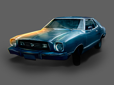 Car car illustration jamdave painting photoshop retouching