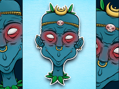 STICKER #1 - Shaman art clip studio paint design digital illustration sticker