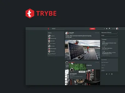 Trybe.one - feed UI design experimentation blockchain eos exploration feed social social network token trybe trybeone ui
